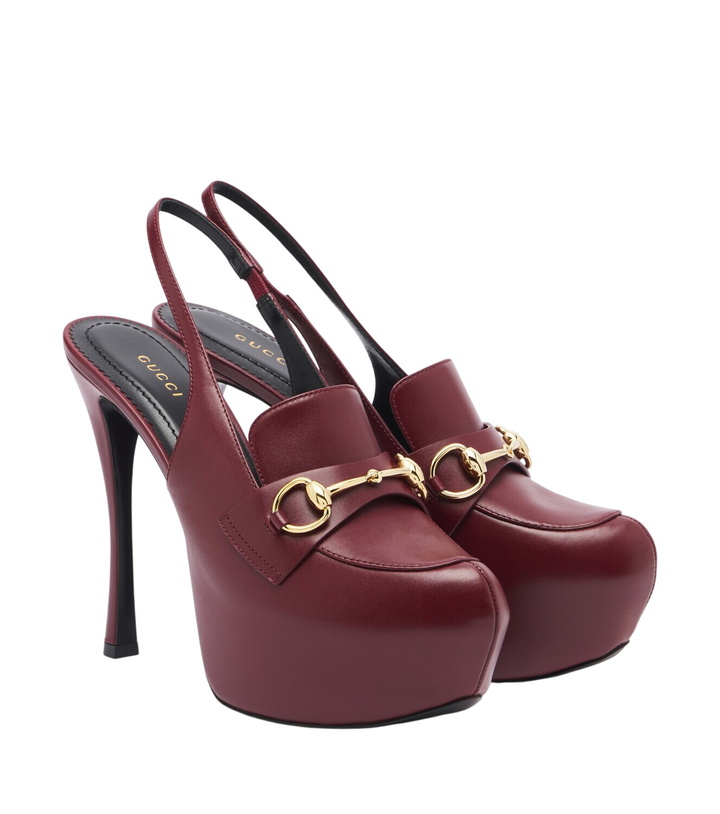 Photo: Gucci Horsebit leather slingback pumps