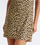 Rixo Kylie leopard-print wool sweater dress