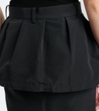 Sacai Cotton-blend zip-up midi skirt