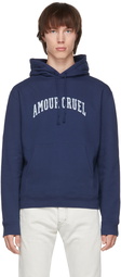 Saint Laurent Navy 'Amour Cruel' Hoodie