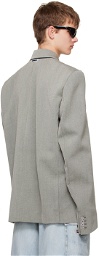 VETEMENTS Gray Double-Breasted Blazer