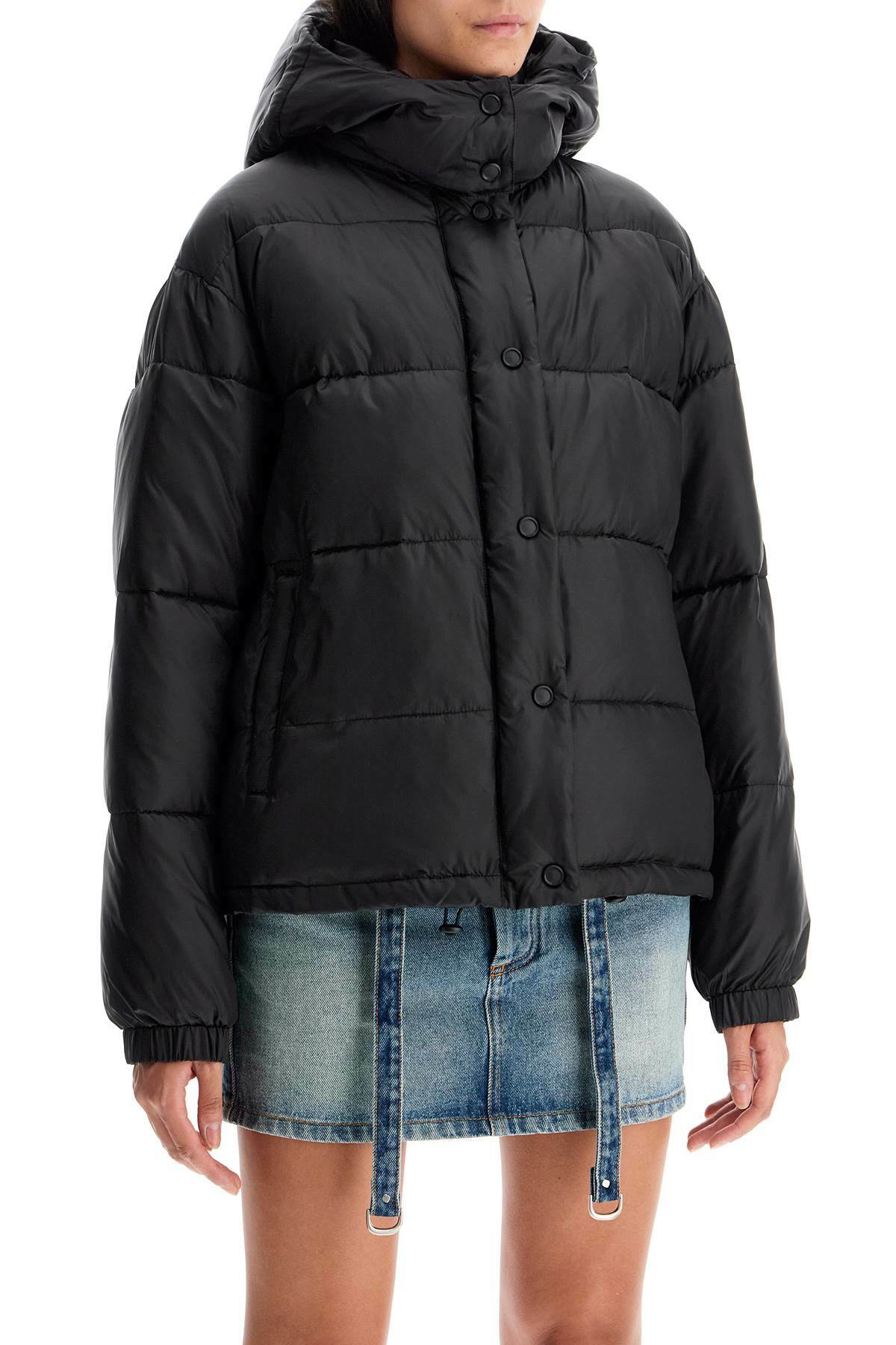 PINKO ブラック ペプラム ダウンジャケット Piumino Black Pinko - Le Follie Shop
