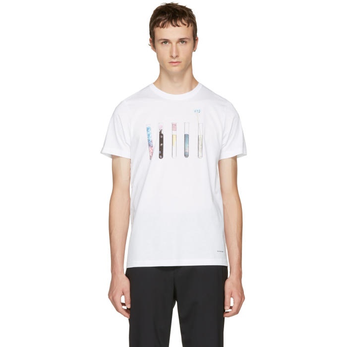 Photo: PS by Paul Smith White Test Tube T-Shirt 
