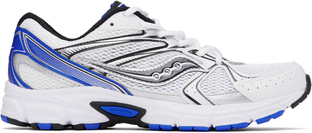 Saucony White & Blue Ride Millennium Sneakers