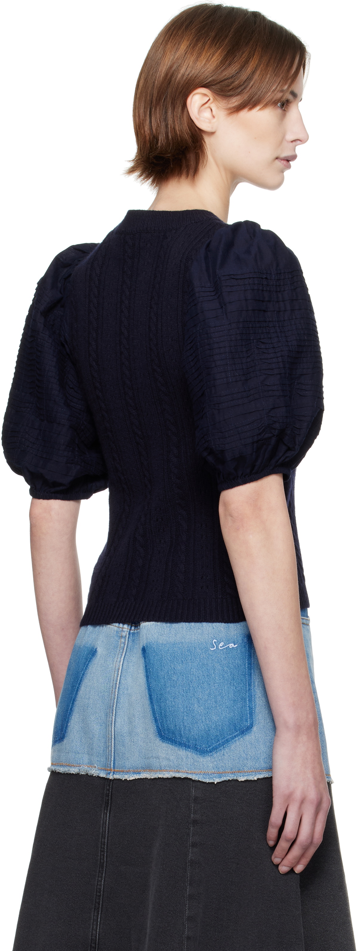 SEA NY Navy Myra Sweater