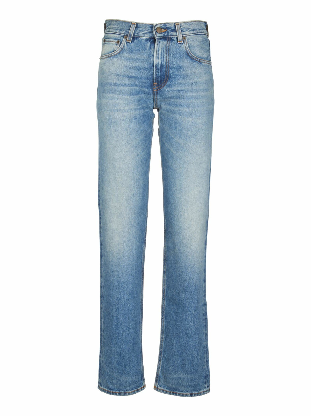 Haikure Gray Cotton Straight-Leg Jeans