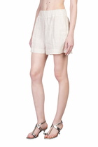 120% Lino Shorts In Beige Linen