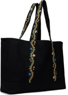 Bode Black Alpineflower Tote