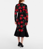 Carolina Herrera Floral jacquard midi skirt