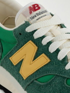 New Balance - MADE in USA 990v1 Leather-Trimmed Mesh and Suede Sneakers - Green