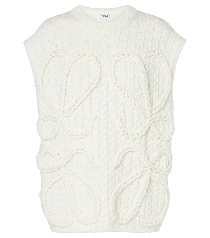 Photo: Loewe Anagram cable-knit wool vest
