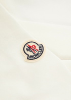 Moncler Logo-appliquéd Piqué Cotton Polo Shirt White