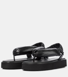 Miu Miu Leather thong sandals