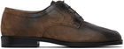 Maison Margiela Brown Tabi Lace-Ups Derbys