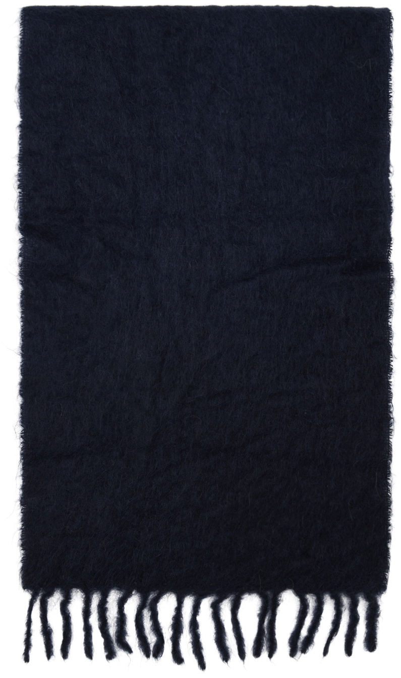 GANNI Navy & Brown Gradient Scarf GANNI
