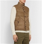 Ralph Lauren Purple Label - Reversible Quilted Suede and Shell Down Gilet - Brown