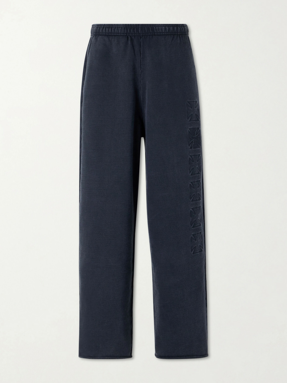 VETEMENTS - Straight-Leg Logo-Embroidered Cotton-Jersey Sweatpants - Black