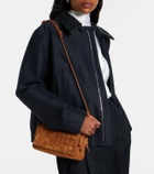 Bottega Veneta Notturno Intrecciato Small suede crossbody bag