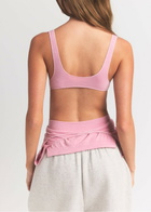Skims Ribbed Wool-blend Bralette Pink