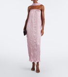 Posse Esme scarf-detail crinkled maxi dress