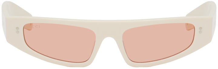 Photo: Gucci Off-White Cat-Eye Sunglasses