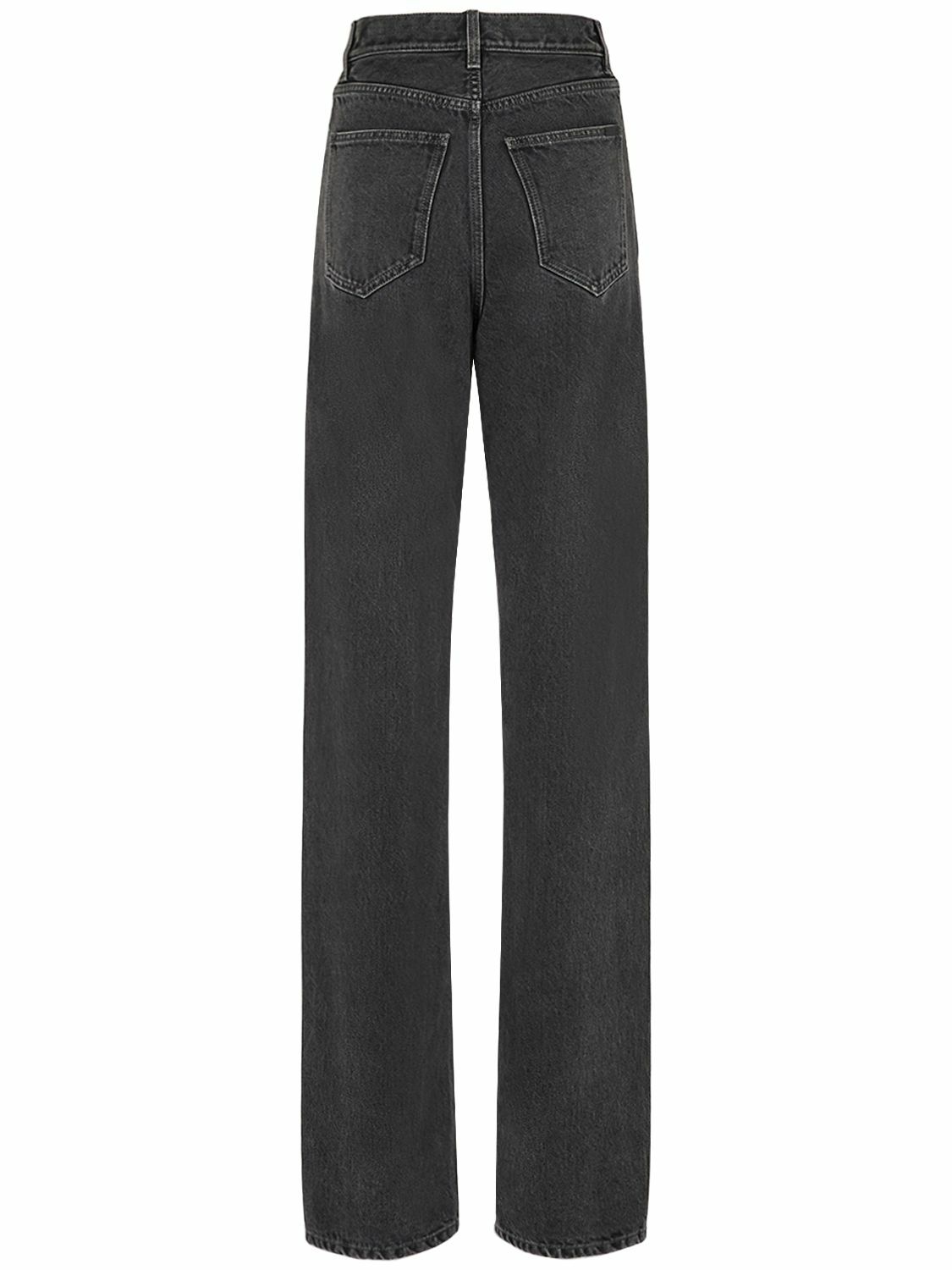 SAINT LAURENT - V Waist Baggy Cotton Denim Jeans Saint Laurent SAINT LAURENT - V Waist Baggy Cotton Denim Jeans Saint Laurent