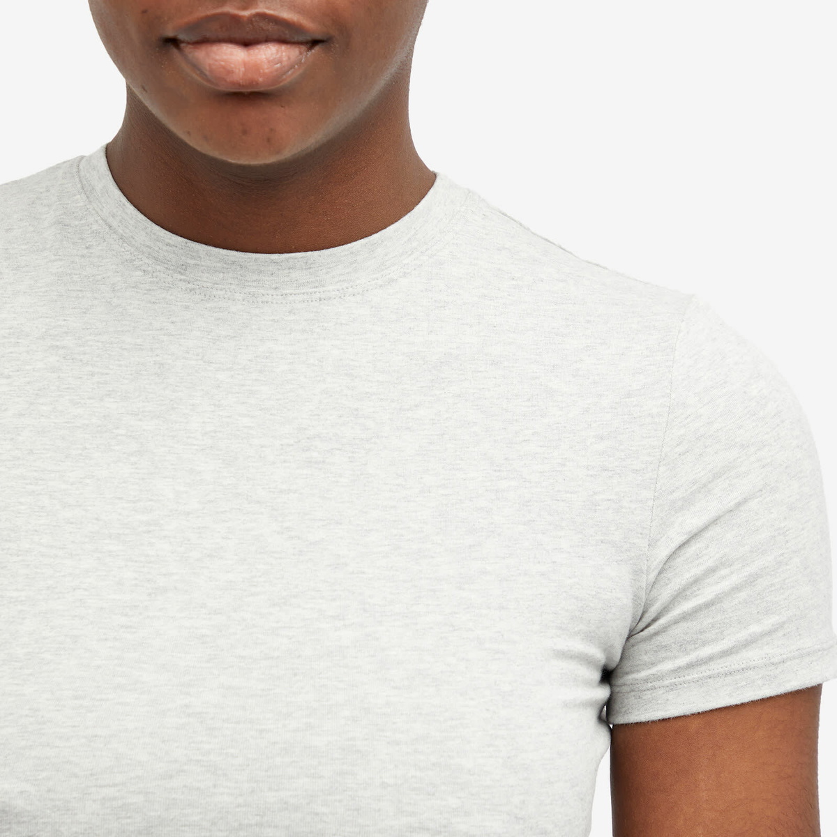 Adanola Women's Short Sleeve Top in Grey Melange