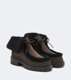 Yves Salomon Shearling-lined suede ankle boots