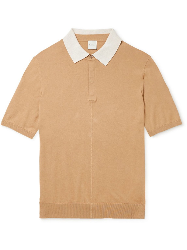 Photo: Paul Smith - Gents Colour-Block Cotton Polo Shirt - Brown