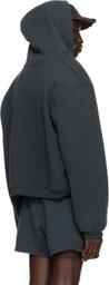 GREG ROSS Black Shoulder Pad Hoodie