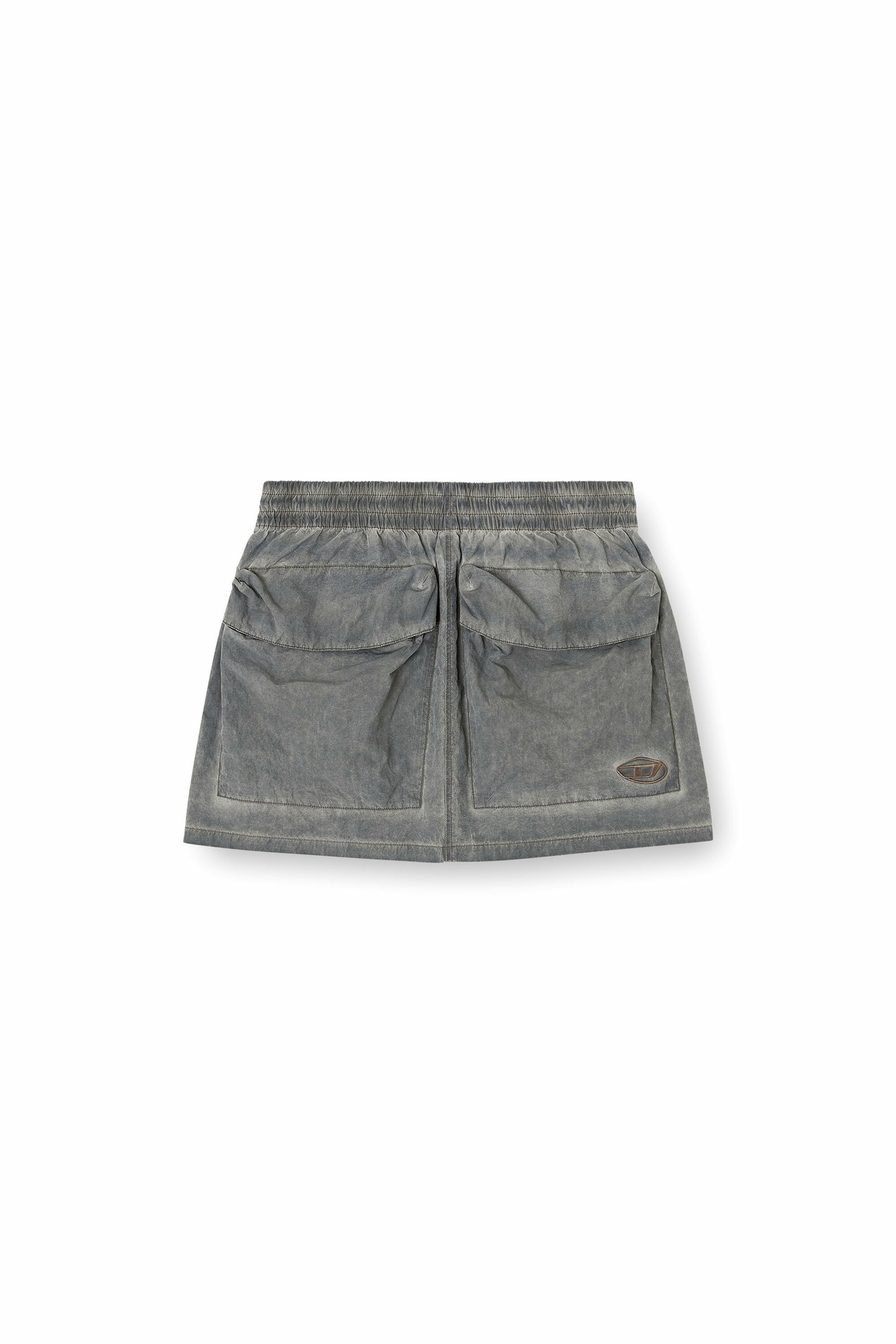 Diesel Nylon mini skirt with maxi pouch pockets - Skirts Womens in Grey
