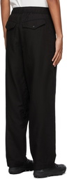 Julius Black Strap Wide-Leg Trousers