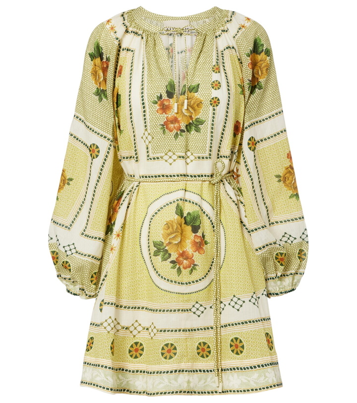 Photo: Alémais Dixie belted printed ramie minidress