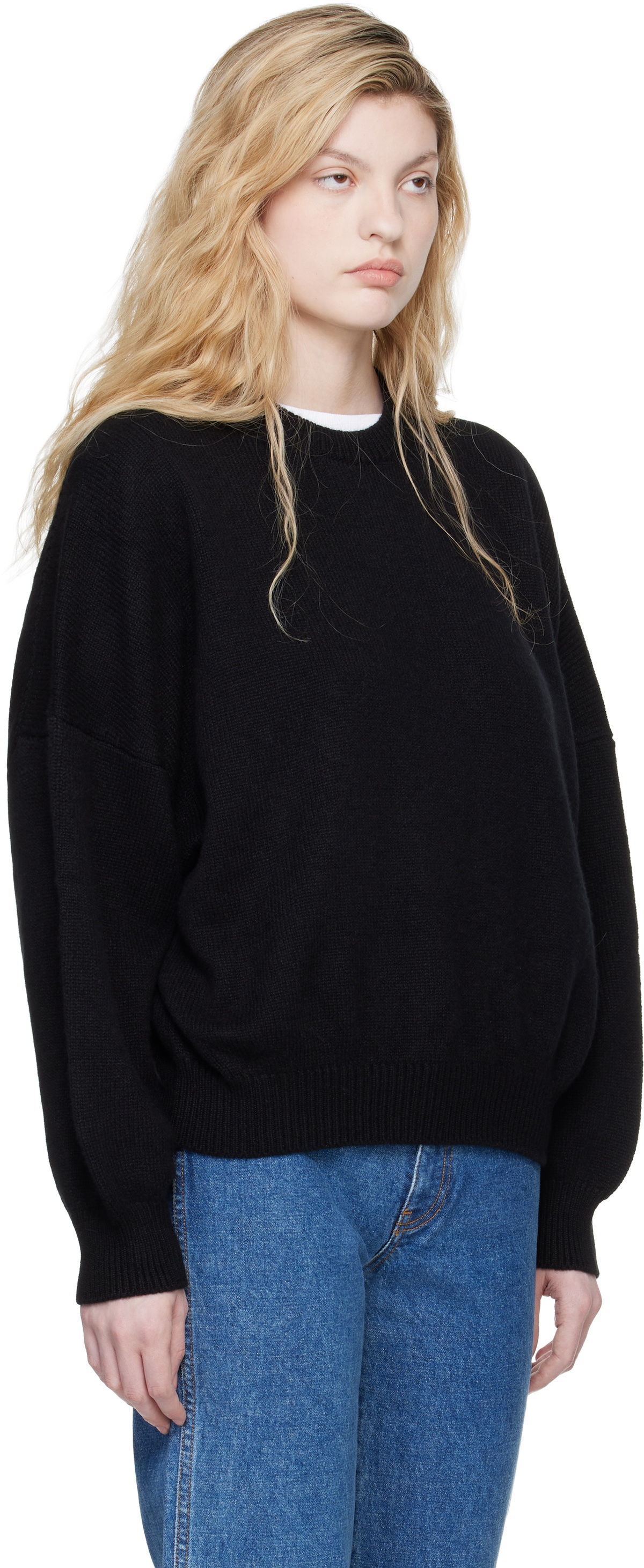 KHAITE Black Margaux Sweater