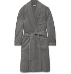 Paul Stuart - Piped Puppytooth Cashmere Robe - Gray