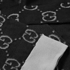 Gucci Men's GG Sock in Black Grey