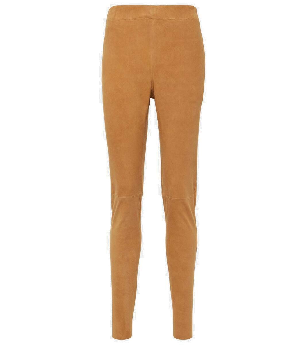 High Rise Suede Leggings