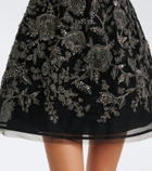 Carolina Herrera Floral embellished bustier dress