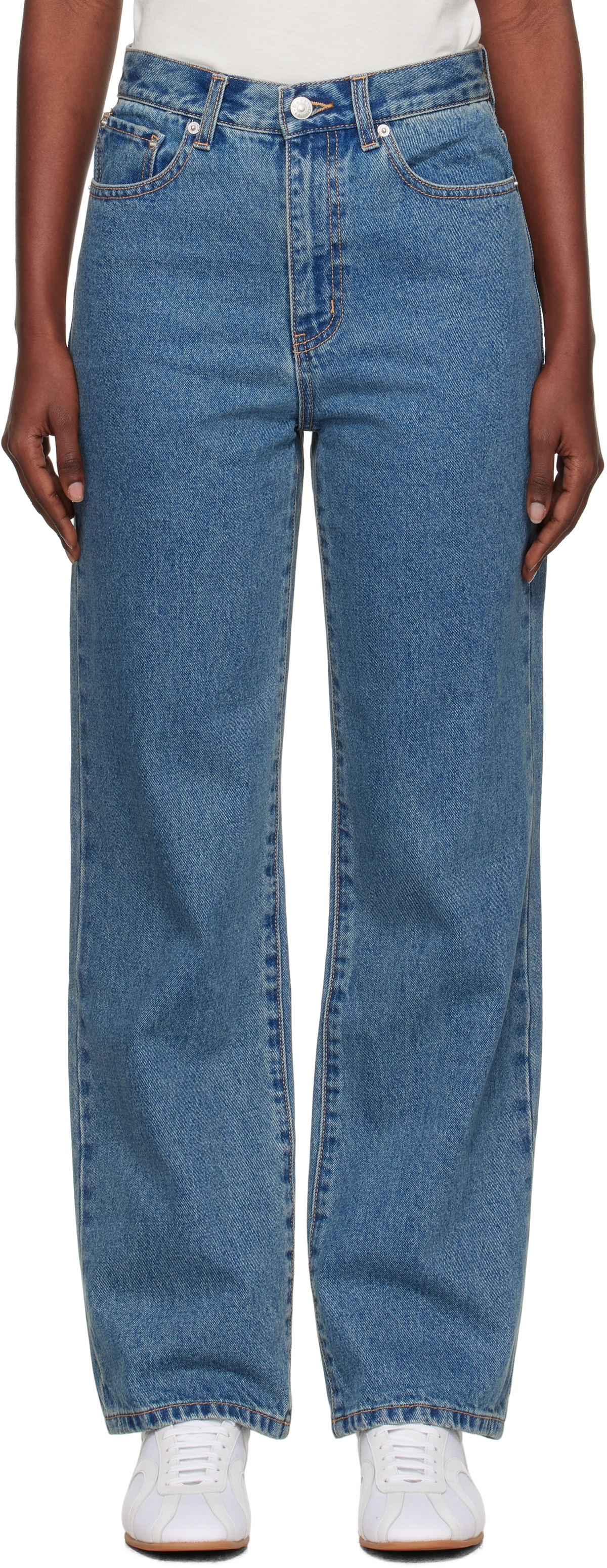 Dunst Blue Essential Straight Full Length Jeans