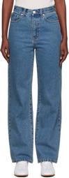 Dunst Blue Essential Straight Full Length Jeans