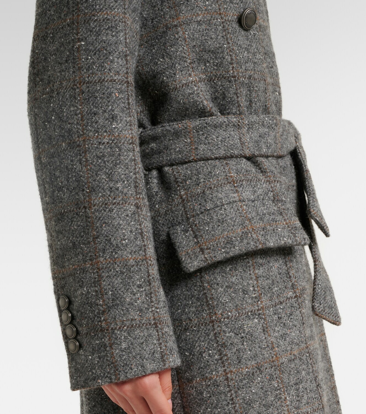Brunello Cucinelli Double-breasted alpaca-blend coat