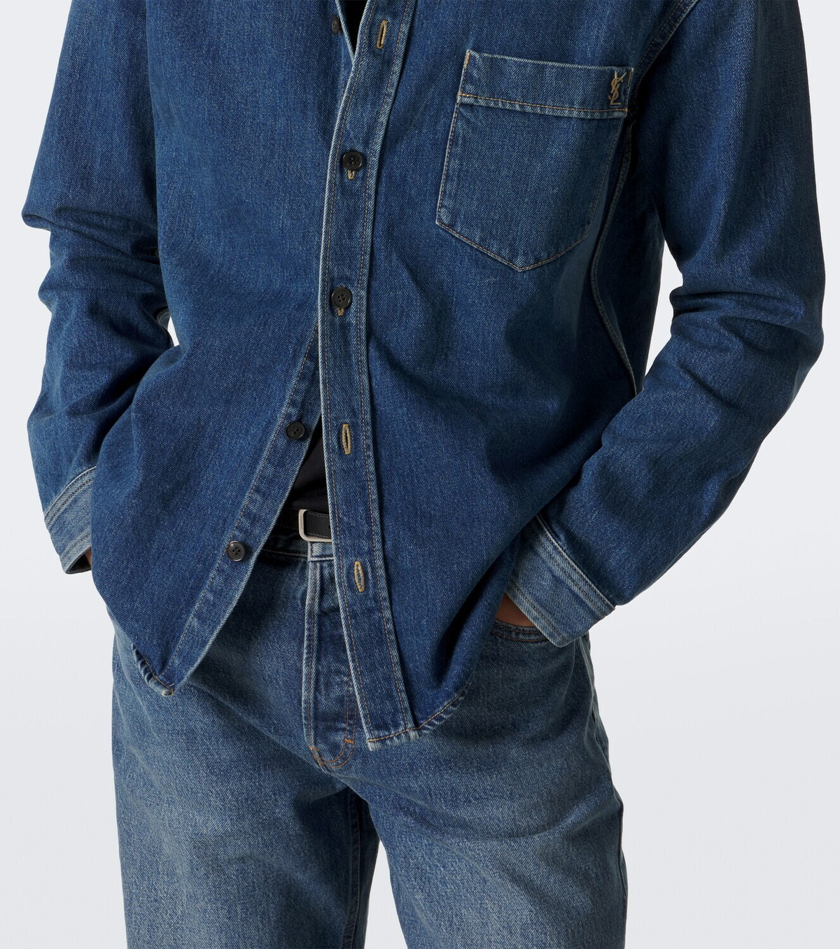 Saint Laurent Cassandre denim shirt