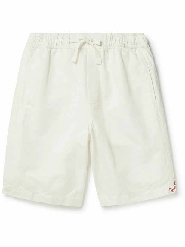 Photo: Orlebar Brown - Sirma Straight-Leg Garment-Dyed Cotton and Linen-Blend Shorts - White