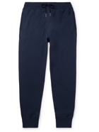 TOM FORD - Slim-Fit Tapered Cotton, Silk and Cashmere-Blend Sweatpants - Blue