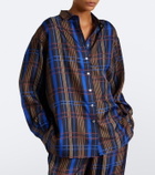 Asceno Maya checked silk shirt