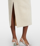 Markarian Bridal Amina wool-blend jacquard midi dress
