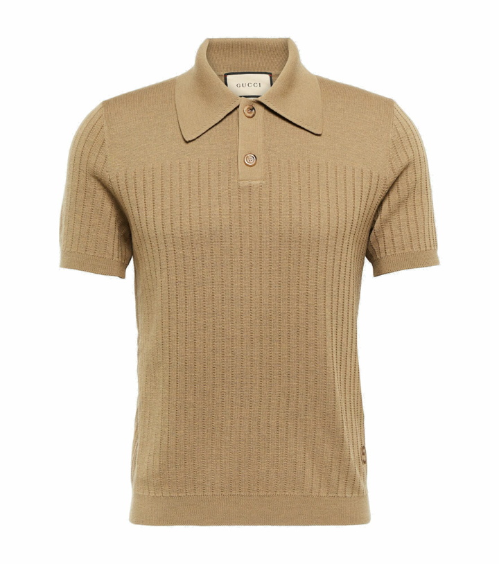 Photo: Gucci - Ribbed-knit polo top