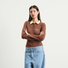 Hosbjerg Women's Babette Polo Shirt in Brown/Yellow