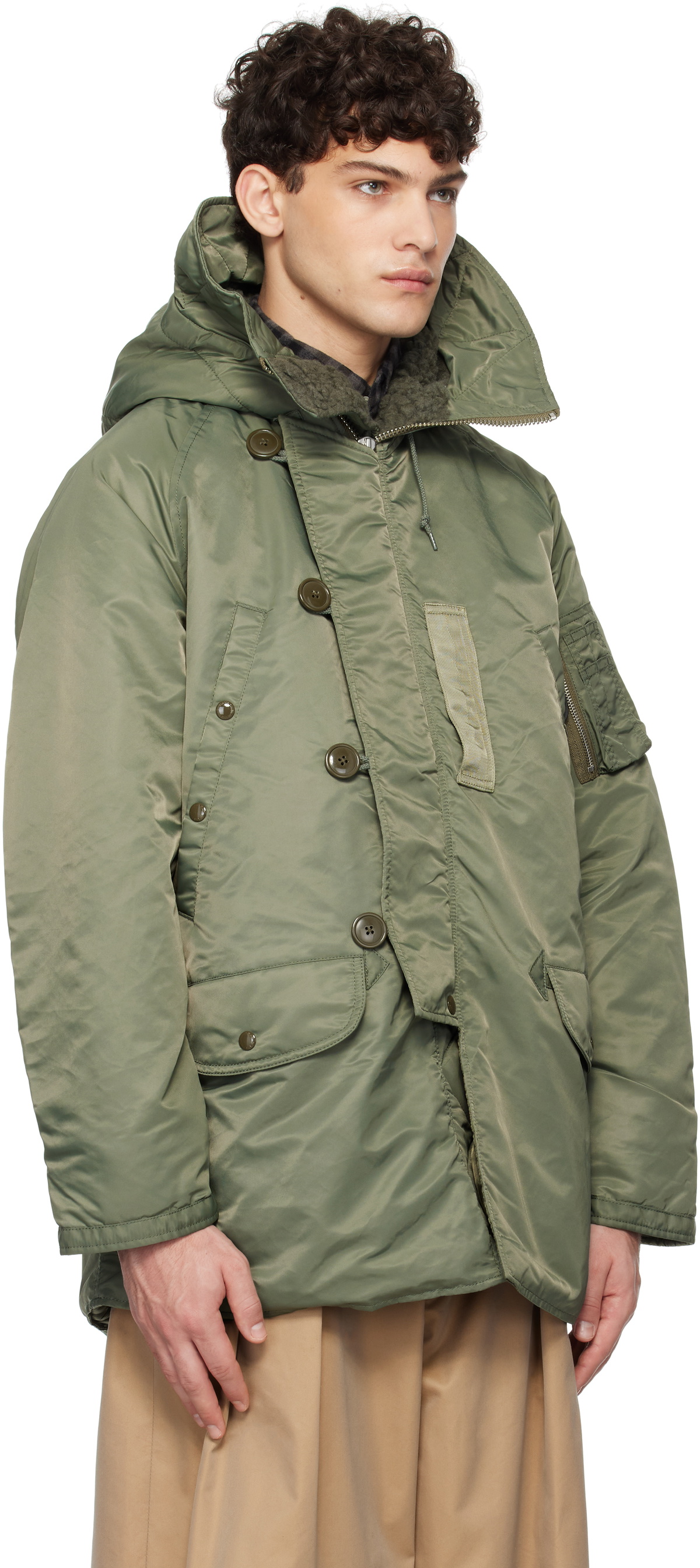 BEAMS PLUS Green MIL Type N-3B Down Jacket Beams Plus