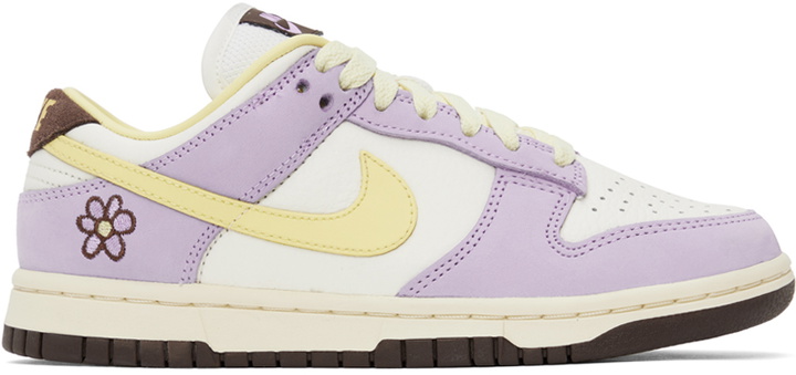 Photo: Nike Purple & White Dunk Low Premium Sneakers